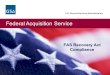 Federal Acquisition Service U.S. General Services Administration FAS Recovery Act Compliance