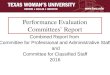 Performance Evaluation Committees’ Report Combined Report from Committee for Professional and Administrative Staff and Committee for Classified Staff 2016