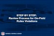 1 STEP BY STEP: Review Process for On-Field Rules Violations
