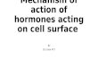 Mechanism of action of hormones acting on cell surface By Dr. Umar M.T