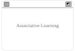 13 1 Associative Learning. 13 2 Simple Associative Network