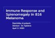 Immune Response and Splenomegaly in B16 Melanoma Dominika A Jurkovic Advisor: Dr. Spilatro April 2, 2003