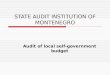 STATE AUDIT INSTITUTION OF MONTENEGRO Audit of local self-government budget