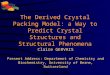 The Derived Crystal Packing Model: a Way to Predict Crystal Structures and Structural Phenomena Claire GERVAIS Present Address: Department of Chemistry
