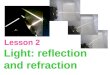 Light: reflection and refraction Lesson 2. Law of reflection Angle of reflection Angle of incidence The angle of incidence = the angle of reflection