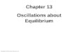 Copyright © 2010 Pearson Education, Inc. Chapter 13 Oscillations about Equilibrium
