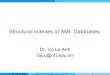 Master Informatique 1 Dr. Vu Le AnhStructural indexes of XML Databases Dr. Vu Le Anh