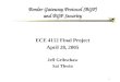 1 Border Gateway Protocol (BGP) and BGP Security Jeff Gribschaw Sai Thwin ECE 4112 Final Project April 28, 2005
