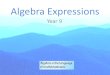 Algebra Expressions Year 9
