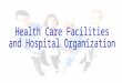 Objectives Identify different types of health care facilities. Describe a typical hospital organizational structure. Identify hospital departments and