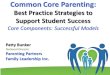 Common Core Parenting: Best Practice Strategies to Support Student Success Core Components: Successful Models Patty Bunker National Director Parenting