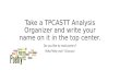 Take a TPCASTT Analysis Organizer and write your name on it in the top center. Do you like to read poetry? Why/Why not? Discuss!