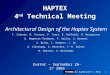 PERCROScuola Superiore S. Anna1 Exeter  September 26-27 2005 HAPTEX 4 nd Technical Meeting Architectural Design of the Haptex System F. Salsedo, M. Fontana,