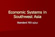 Economic Systems in Southwest Asia Standard 7E5 a,b,c