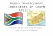 Human Development Indicators in South Africa