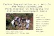 Carbon Sequestration as a Vehicle for Multi- Stakeholder Participation in Realizing the Millennium Development Goals JP Leous Neal Parry Lyndon Valicenti