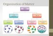Organization of Matter. Scientific Terms- Defined Pure Substance: Contains only one type of particle. Homogeneous Mixture (solution): Made up of at least