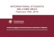INTERNATIONAL STUDENTS WELCOME WEEK February 16th, 2016 Aula .. Facolt di Ingegneria dell'Informazione, Informatica e Statistica _______________________________________________________