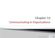 Chapter 14 Communicating in Organizations  2015 YOLO Learning Solutions