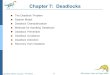 7.1 Silberschatz, Galvin and Gagne 2009 Operating System Concepts  8 th Edition Chapter 7: Deadlocks The Deadlock Problem System Model Deadlock Characterization