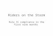 Riders on the Storm Rule 31 compliance in the first nine months