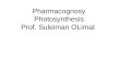 Pharmacognosy Photosynthesis Prof. Suleiman OLimat