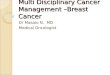 Multi Disciplinary Cancer Management –Breast Cancer Dr Masalu N. MD Medical Oncologist