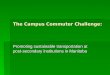 The Campus Commuter Challenge: Promoting sustainable transportation at post-secondary institutions in…