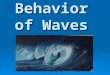 Behavior of Waves. S8P4. Students will explore the wave nature of sound and electromagnetic radiation.…
