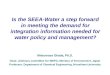 Is the SEEA-Water a step forward in meeting the demand for integration information needed for water…
