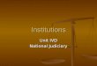 Institutions Unit IVD National Judiciary. American Legal System Criminal Law Cases Criminal Law Cases…