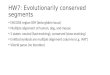 HW7: Evolutionarily conserved segments ENCODE region 009 (beta-globin locus) Multiple alignment of human,…