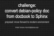 Challenge: convert policy doc from docbook to sphinx