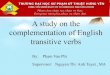 Graduation Thesis: A study on the complementation of English transitive verbs