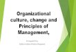 Organisational culture and change management