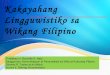 Kakayahang Lingguwistiko sa Wikang Filipino