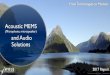 Acoustic MEMS and Audio Solutions 2017 - Report by Yole Developpement