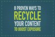 Growing Your Business Through Recycling Your Existing Work
