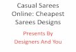 Plain Sarees Online: Simple Chiffon & Georgette Saree Blouse Designs for Casual Wear At Low Price