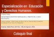 Coloquio final Especialización Educacion y Derechos Humanos