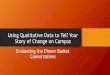 Using qualitative data to tell your story of change on campus