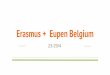 Erasmus+: Day to day Eupen, Belgium