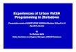 Experiences of Urban Water, Sanitation and Hygiene (WASH)Programming in Zimbabwe