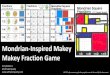 Mondrian Inspired Makey Makey Fraction Game
