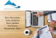 Tech Update Summary from Blue Mountain Data Systems November 2017