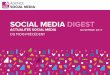 Social Media Digest novembre 2017. Retour sur l'actualité des réseaux sociaux du mois précédent