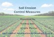 Soil erosion control measures