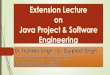 Extension lecture on java project and software enggineering