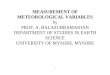 Measurement of meteorological variables
