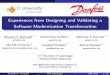 Experiences from Designing and Validating a Software Modernization Transformation